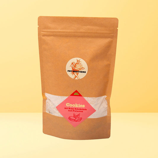 Cookies mit Ruby Schokolade und Pistazien Backmischung