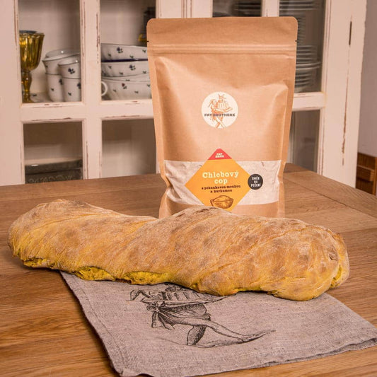 Brotzopf mit Buchweizenmehl und Kurkuma Backmischung