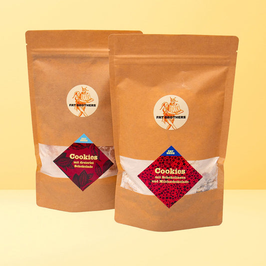 Lustige Cookies mit Schokolinsen und Dreierlei Schokolade Backmischungen