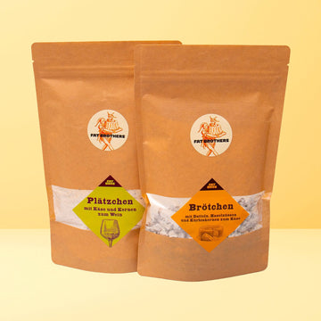 Party Leckereien Vollkorn Käsecracker und Dattelbrot Backmischungen