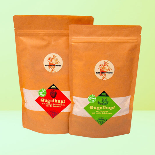 Glutenfreies Gugelhupf Duo mit Weißer Schokolade Backmischungen