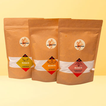 Brötchen Set für Grill Backofen und Pfanne Zwiebel Knoblauch Tomate Backmischungen