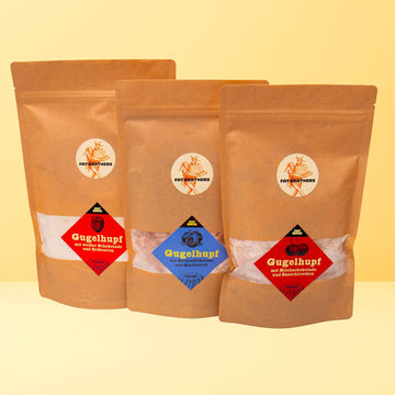 Sensationelle Gugelhupfe mit Saürkirschen Erdbeeren Heidelbeeren und Schokolade Backmischungen