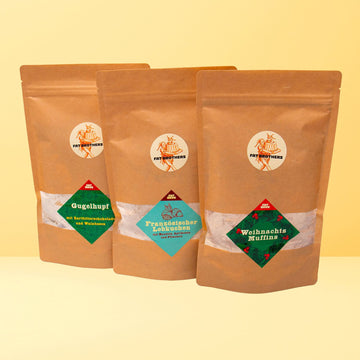 3er Set Winterkuchen Muffins Gugelhupf und Lebkuchen Backmischungen