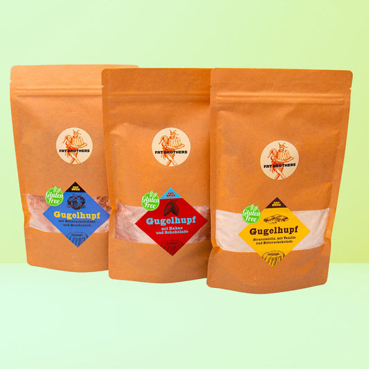 Glutenfreies Gugelhupf Trio für Liebhaber Dunkler Schokolade Backmischungen
