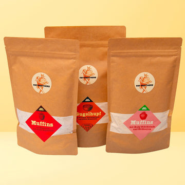 Fruchtige Leckereien für die Schule Himbeer und Erdbeermuffins Zitrusgzgelhupf Backmischungen