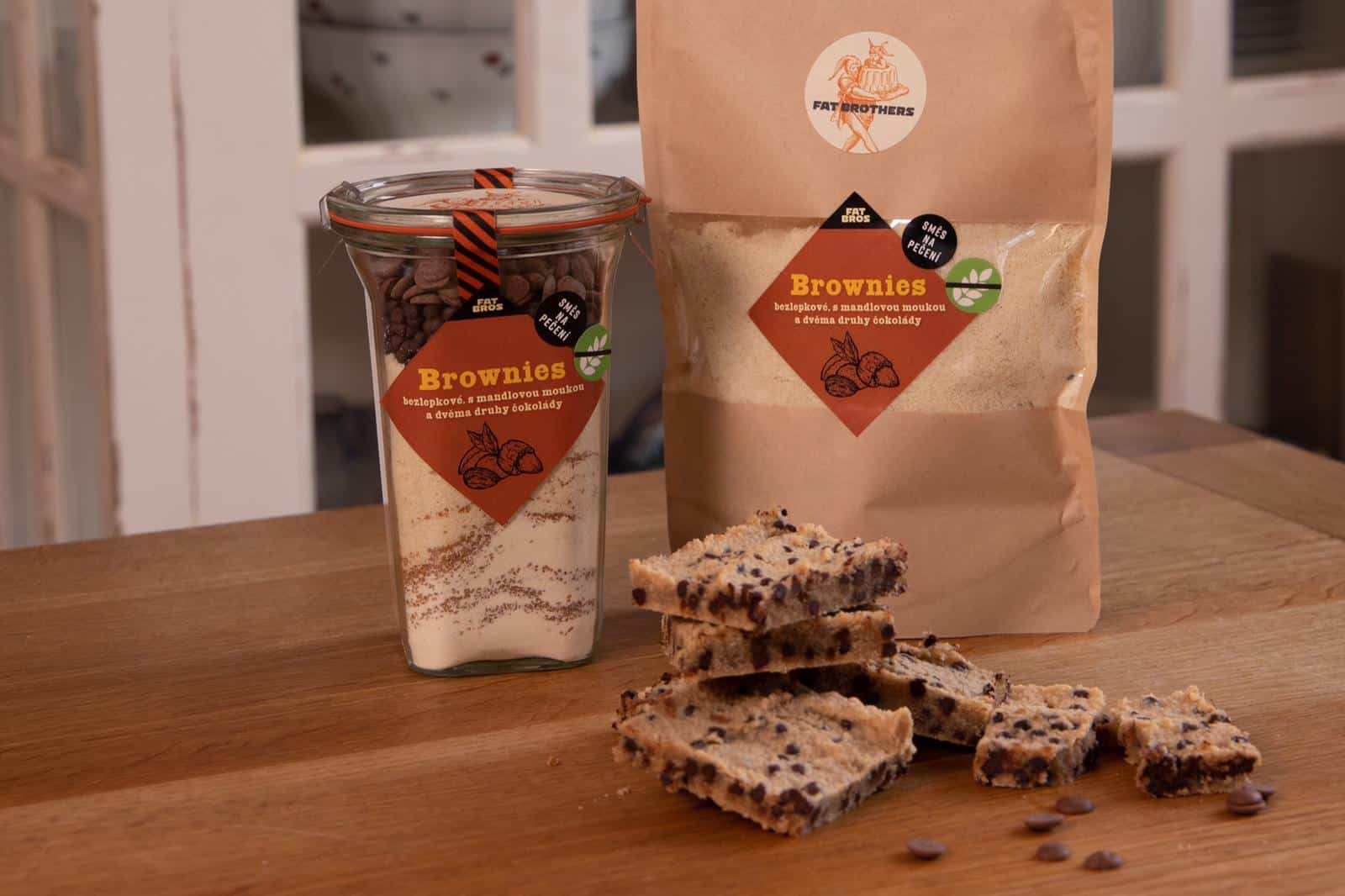 Glutenfreie Brownies mit Mandelmehl und Schokolade - Backmischung