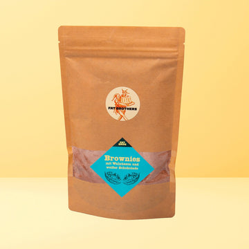 Brownies mit Nüßen und Weißer Schokolade Backmischung