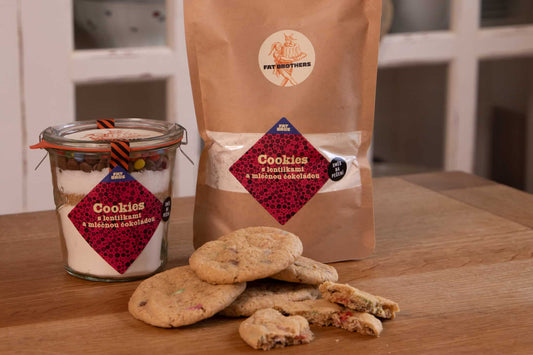 Cookies mit Schokolinsen und Milchschokolade Backmischung