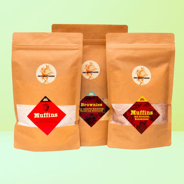 Glutenfreie Leckereien 3 Backmischungen für Muffins und Brownies