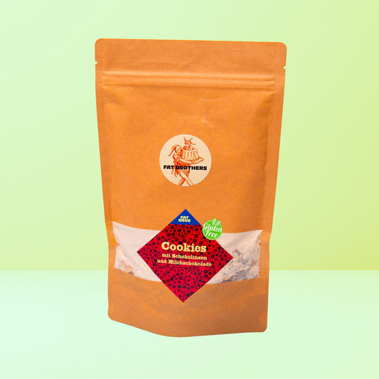 Glutenfreie Cookies mit Schokolinsen und Milchschokolade Backmischung