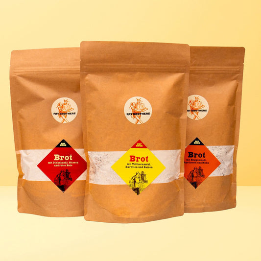 Drei Tolle Brotsorten mit Karotten Aprikosen und Roter Bete Backmischungen