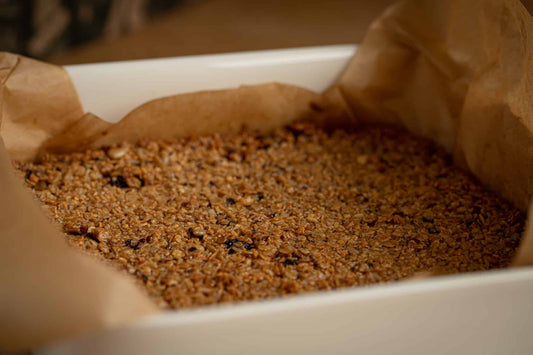 Glutenfreie Hafer Müsliriegel Flapjack Backmischung