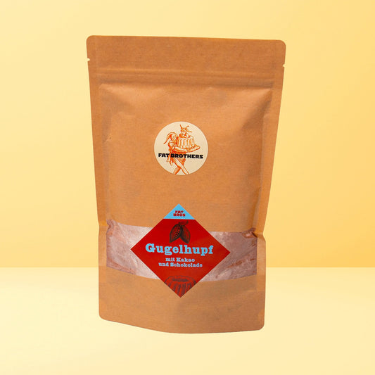 Gugelhupf mit Kakao und Zartbitterschokolade Backmischung