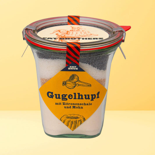 Gugelhupf mit Mohn und Zitronenschale Backmischung im Weck-Glas