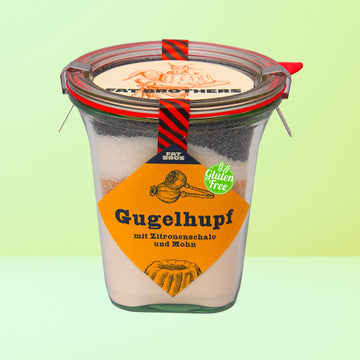 Glutenfreier Gugelhupf mit Mohn und Zitronenschale Backmischung im Weck-Glas