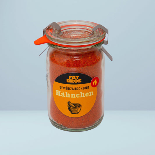 Feine Gewürzmischung für Hähnchen und Geflügel Fat Brothers Pikant im Glas 100g