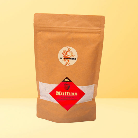 Muffins mit Weißer Schokolade und Himbeeren Backmischung