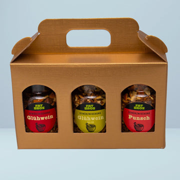 Wintertrio Gewürzmischungen für Glühwein und Punsch in der Goldbox