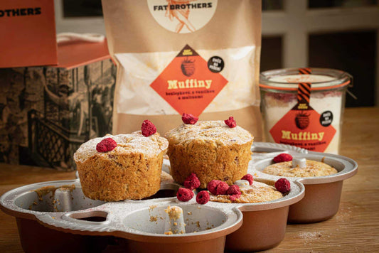 Glutenfreie Muffins mit Weißer Schokolade und Himbeeren Backmischung