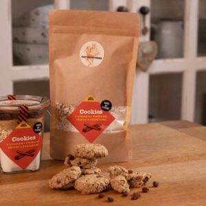 Fat Brothers Backmischung Cookies mit Haferflocken, Rosinen und Zimt im Beutel und Weck-Glas