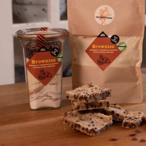 Glutenfreie Brownies mit Mandelmehl und Schokolade - Backmischung