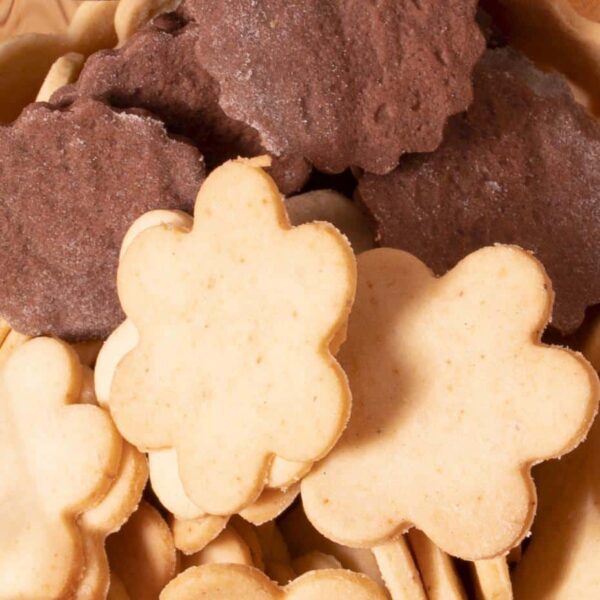 Plätzchen mit Bio-Zitronenpulver und Vanillezucker - Backmischung