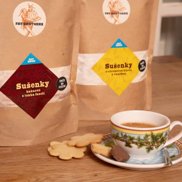 Keks-Duo mit Kakao- und Zitronenpulver - Backmischungen