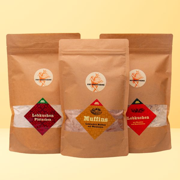 Lebkuchen-Trio – Muffins, Lebkuchen und Lebkuchenplätzchen – Backmischungen